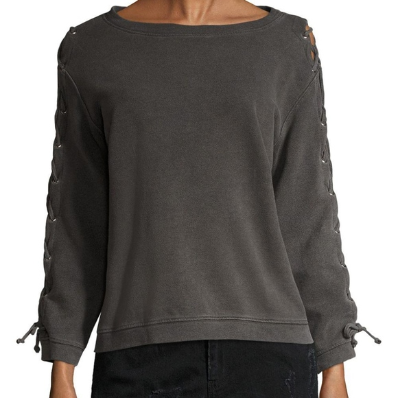 RtA Lace Up Sweatshirt